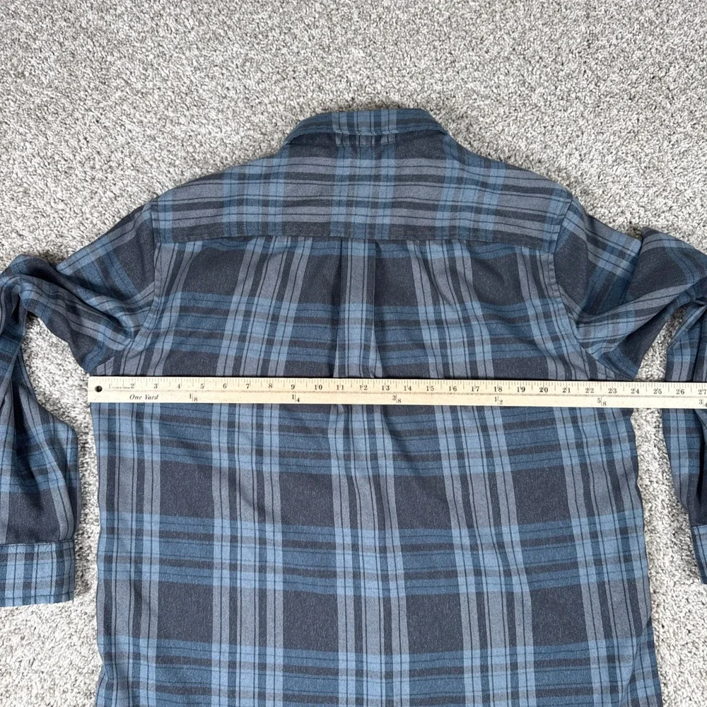 The North Face Shirt‎ Mens Large Blue Grey Plaid Button Down Long Sleeve